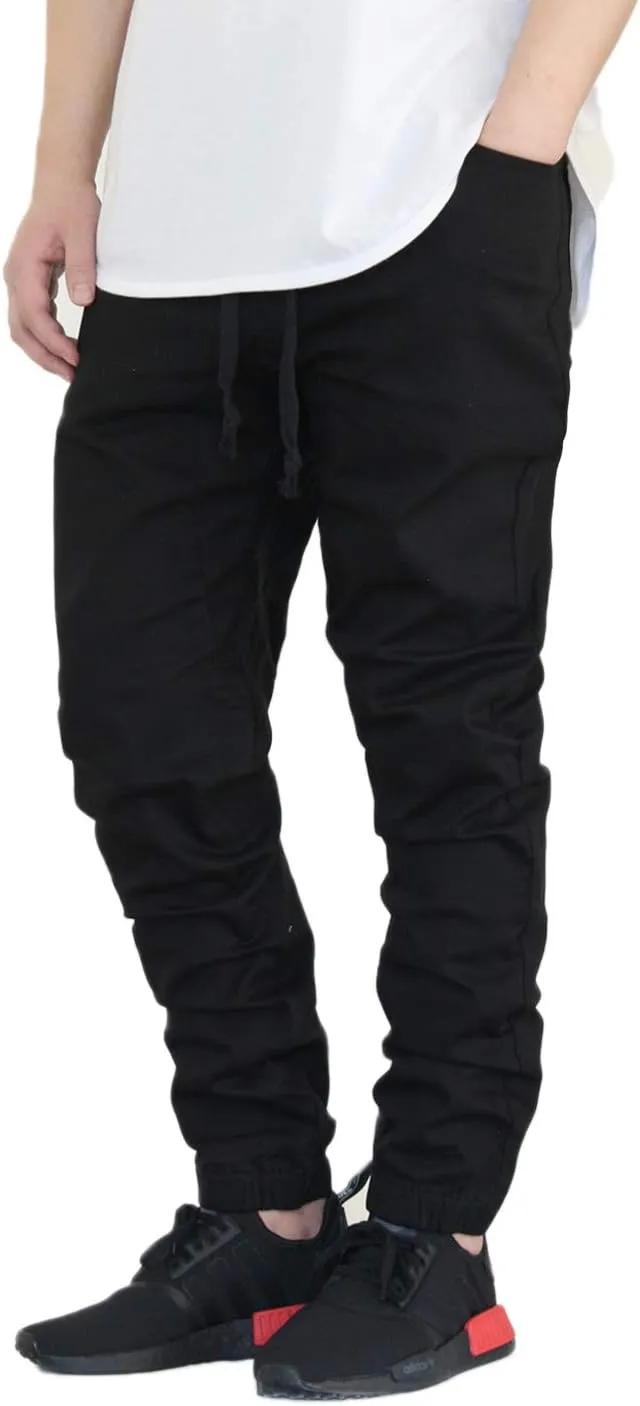 AIRNINE Men's Premium Twill Drop Crotch Jogger Pants S-5XL