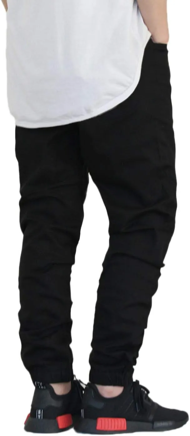 AIRNINE Men's Premium Twill Drop Crotch Jogger Pants S-5XL