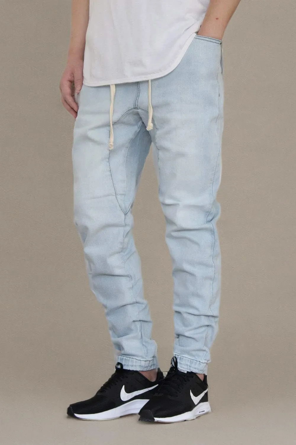 AIRNINE Men's Premium Twill Drop Crotch Jogger Pants S-5XL