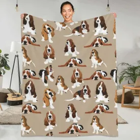 Basset Hound Fleece Blanket