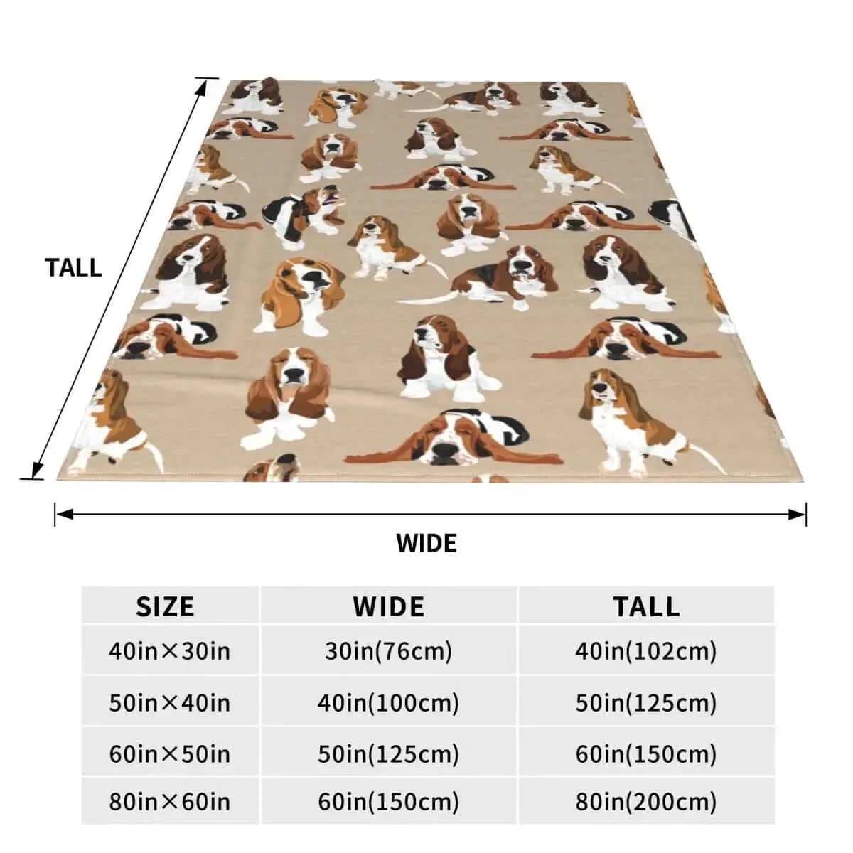Basset Hound Fleece Blanket