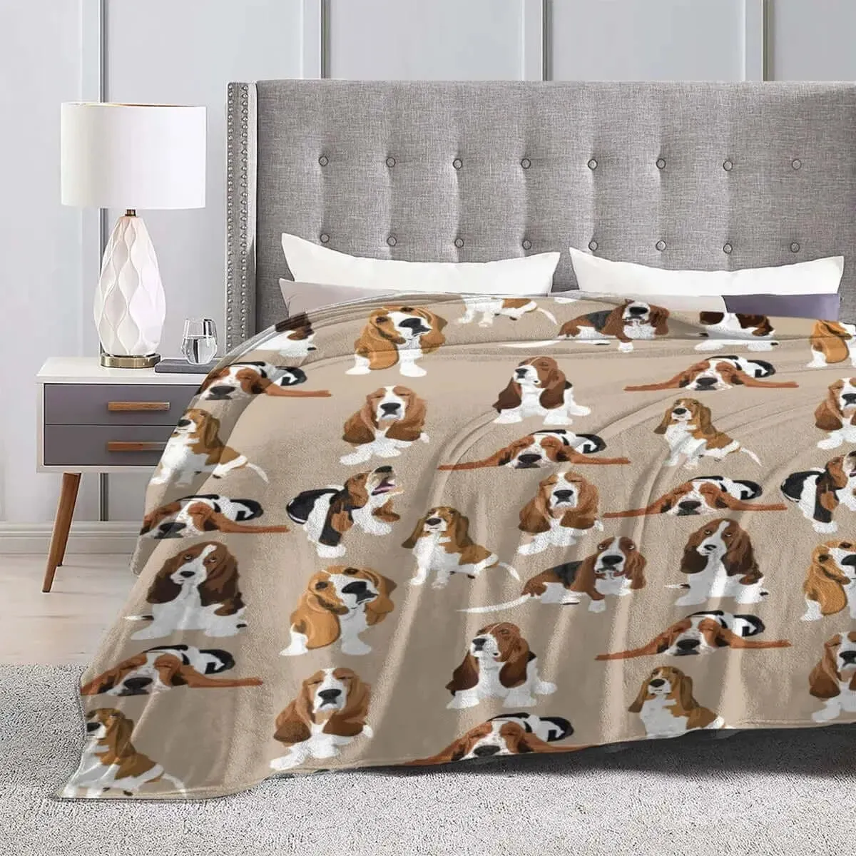 Basset Hound Fleece Blanket