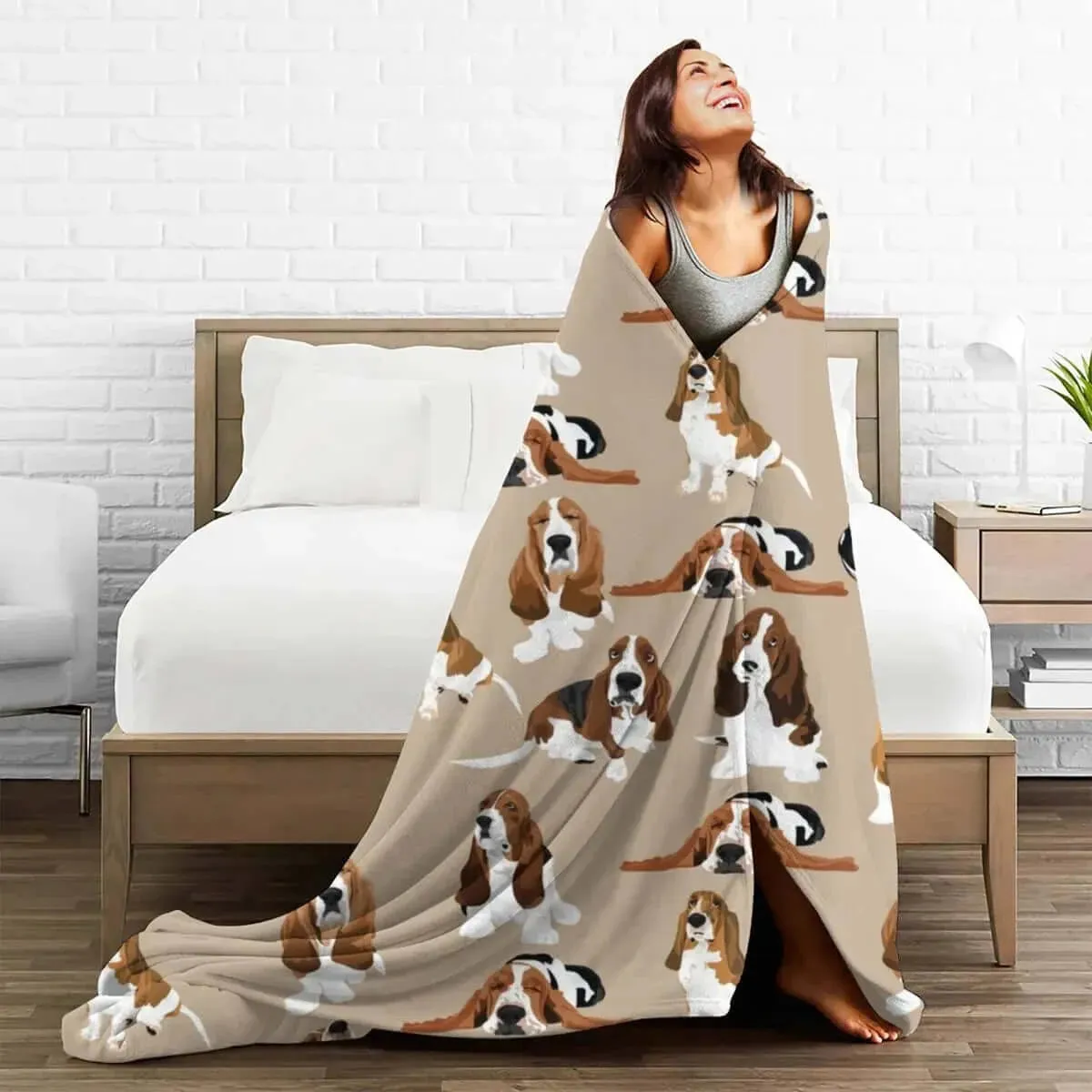 Basset Hound Fleece Blanket