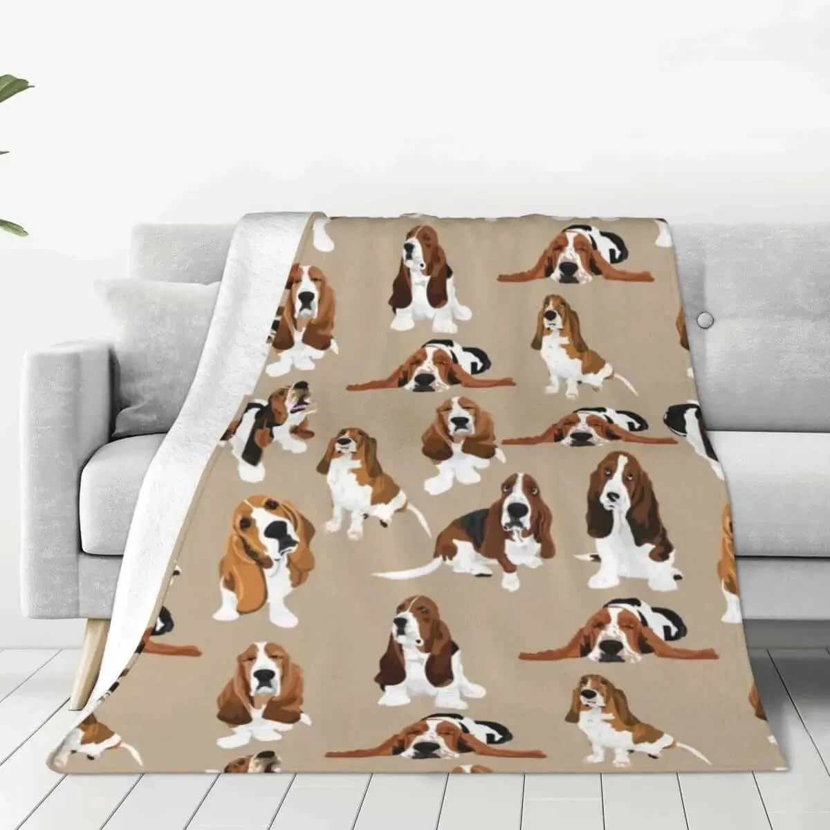 Basset Hound Fleece Blanket