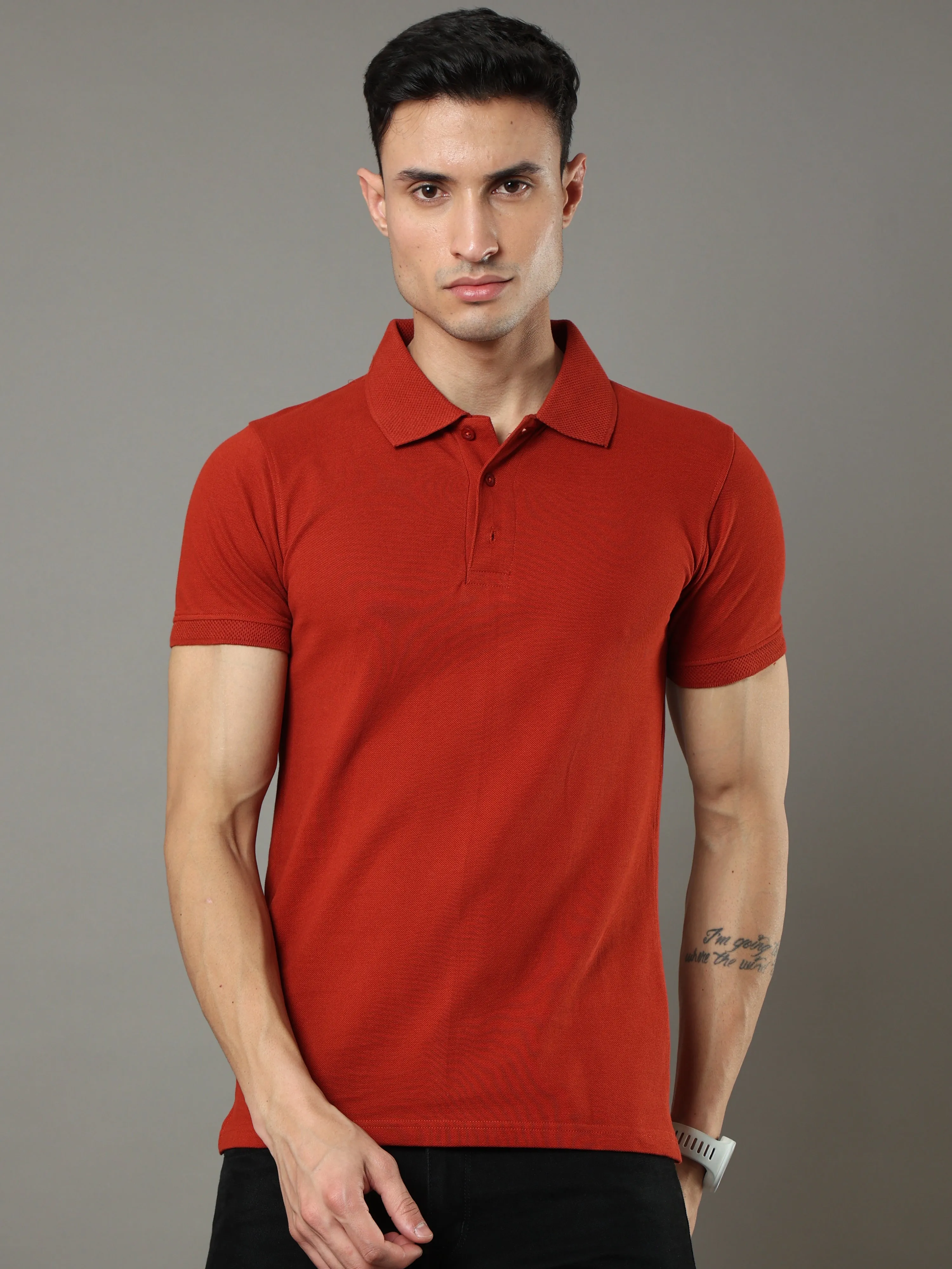 Brick Red Polo Shirt