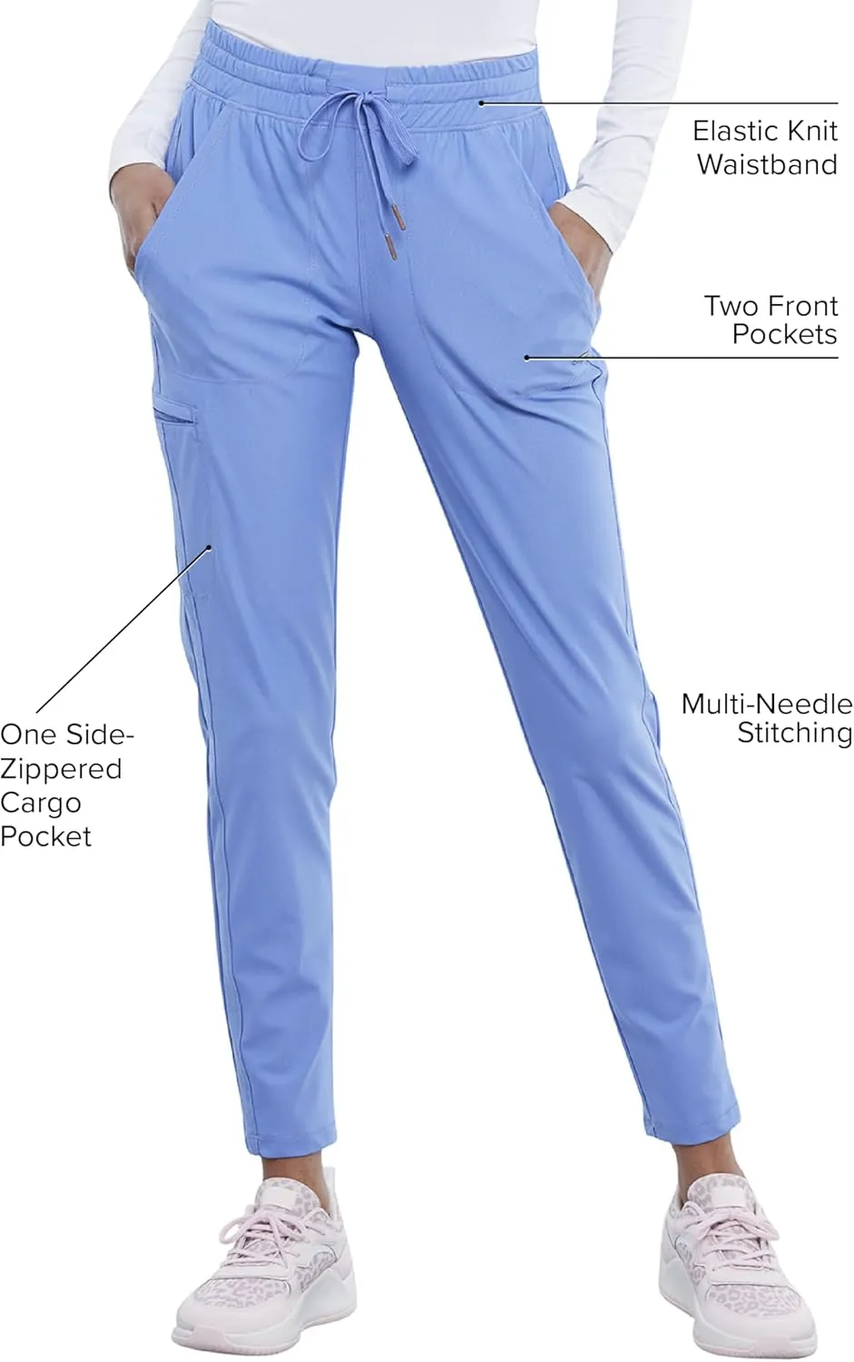 Cherokee Women's Scrub Pant with 360 Stretch & Moisture Wicking Fabric - CK095