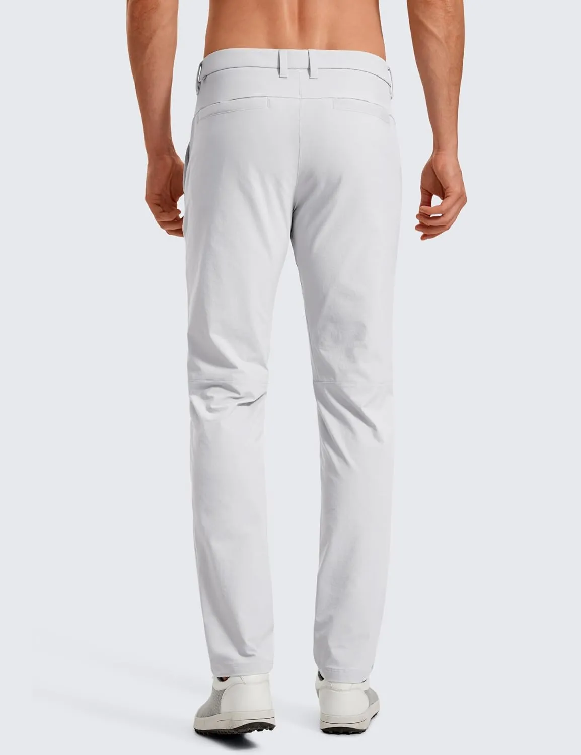 CRZ YOGA Casual Golf Pants for Men - 32" Water Resistant Lightweight Work Dress Trousers with Zipper Pockets