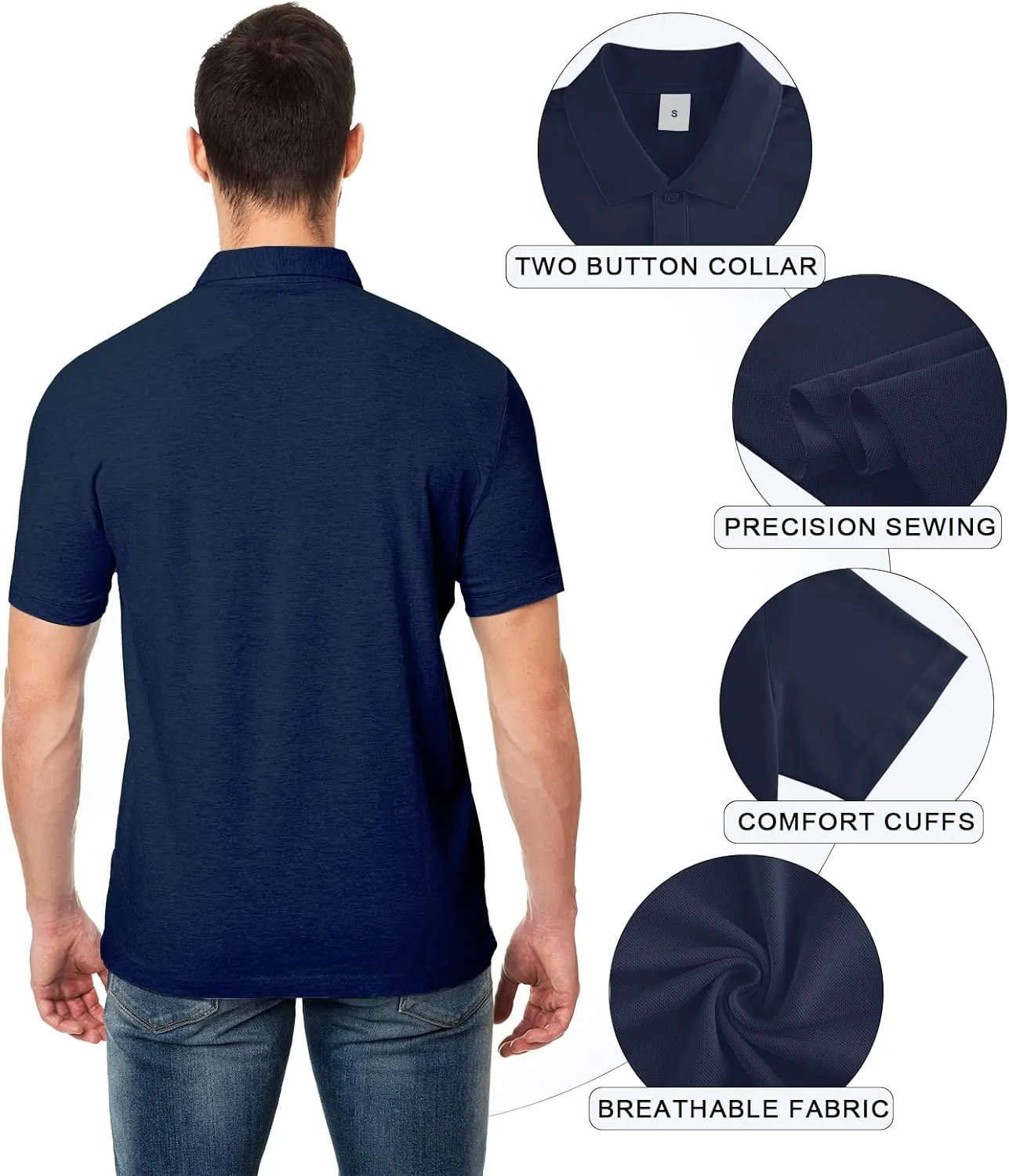 Custom Polo Shirt for Men Customized Golf Shirts Design Your Own Personalized Tee Upf50  Print Embroidered Text Photo Logo