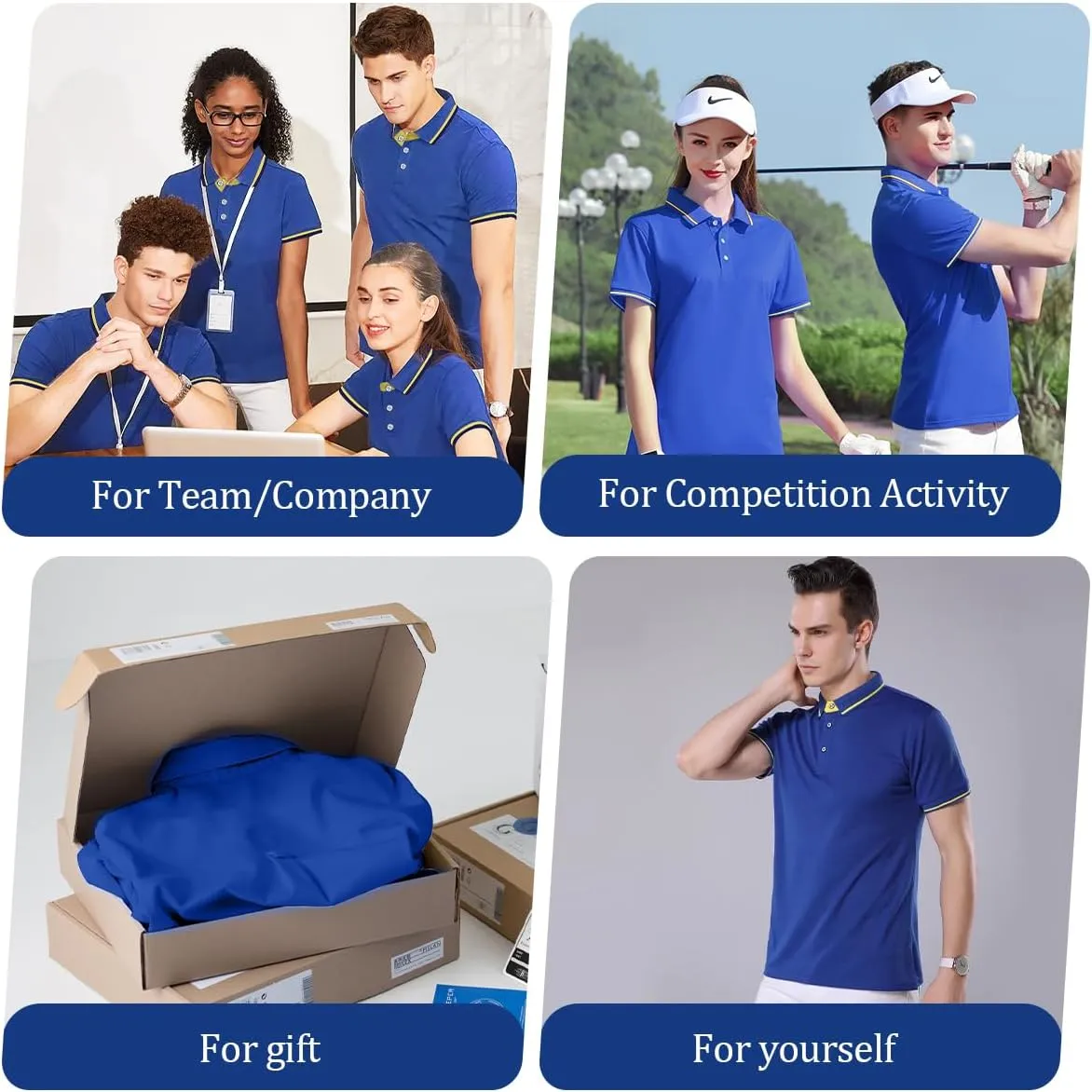 Custom Polo Shirts for Men Women Print Your Design Personalized T-Shirt with Logo Text Photo Short Sleeves