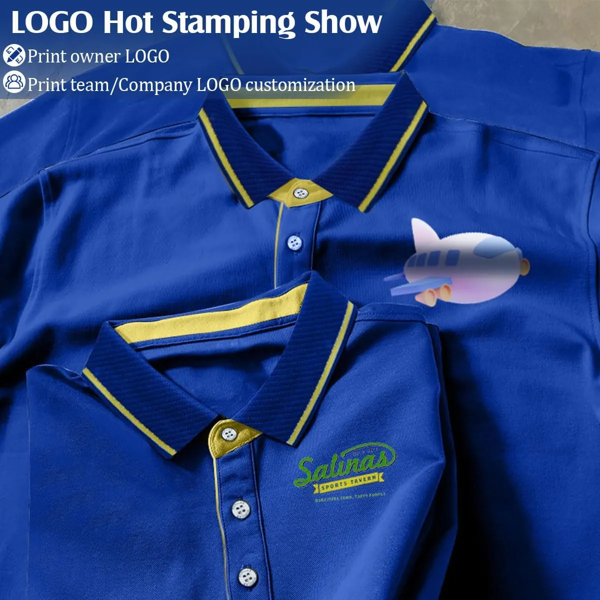 Custom Polo Shirts for Men Women Print Your Design Personalized T-Shirt with Logo Text Photo Short Sleeves