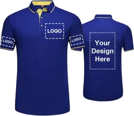 Custom Polo Shirts for Men Women Print Your Design Personalized T-Shirt with Logo Text Photo Short Sleeves