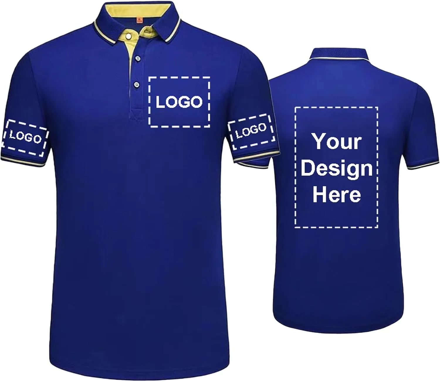 Custom Polo Shirts for Men Women Print Your Design Personalized T-Shirt with Logo Text Photo Short Sleeves