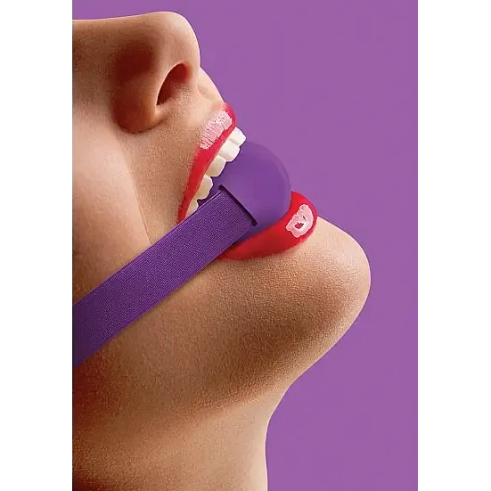 Elastic Ball Gag Purple