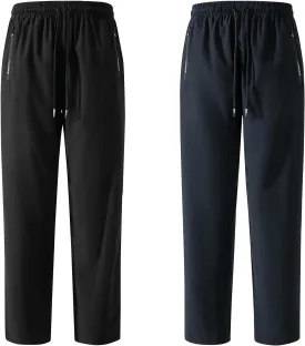 FoxQ Men's Sweatpants Quick Dry Jogger Hiking Pants with Secure Zipper Pockets Athletic Pants for Gym,Running,Workout
