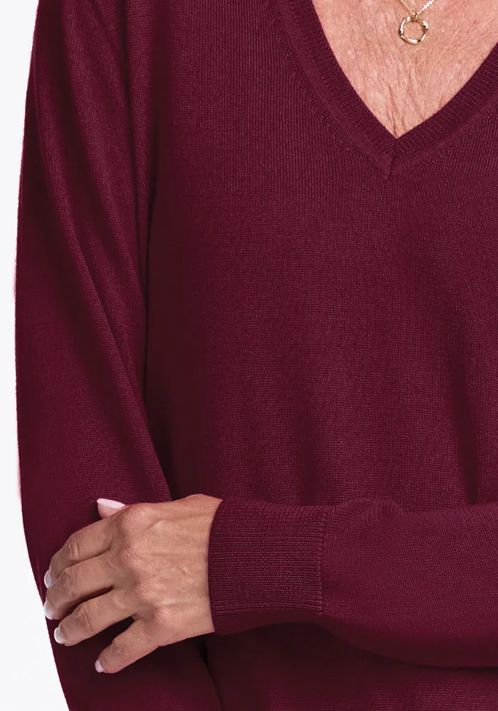 Francesca Sweater - Cabernet Crush