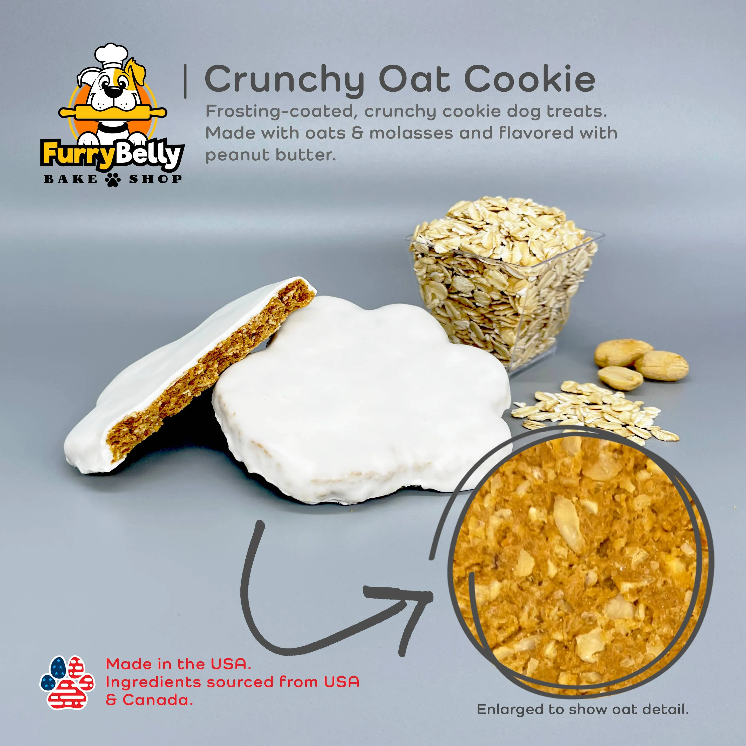 Furry Belly Bake Shop Spring Cactus Crunchy Oat Dog Cookie