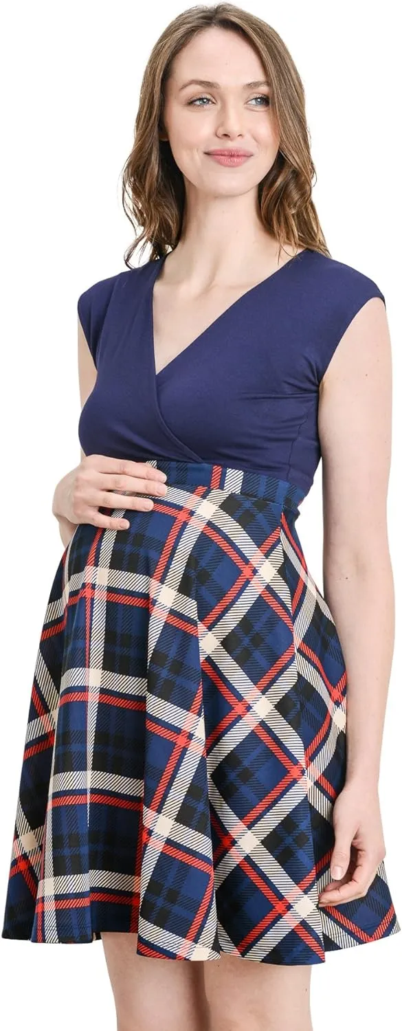HELLO MIZ Women's Floral Maternity Mini Dress
