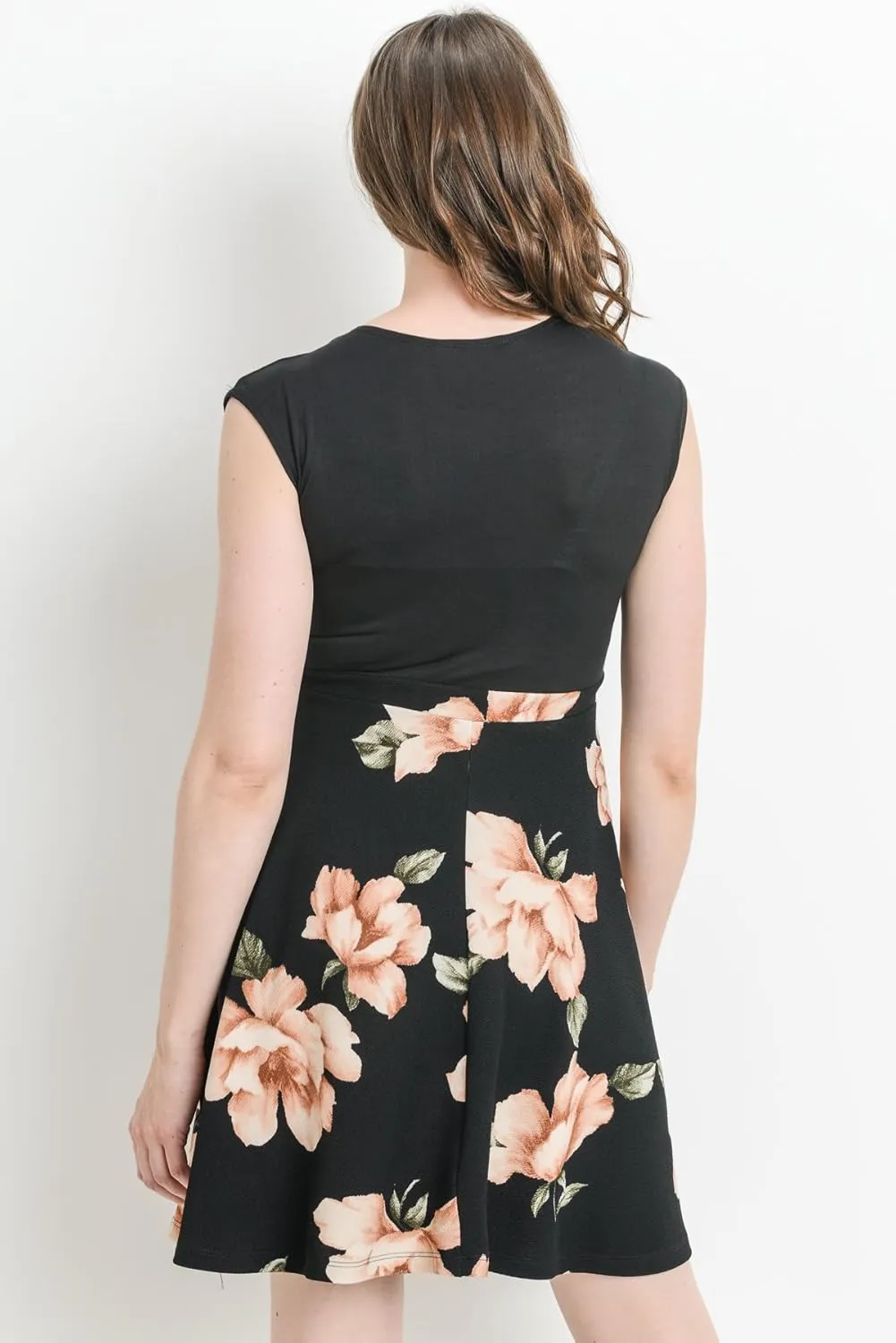 HELLO MIZ Women's Floral Maternity Mini Dress