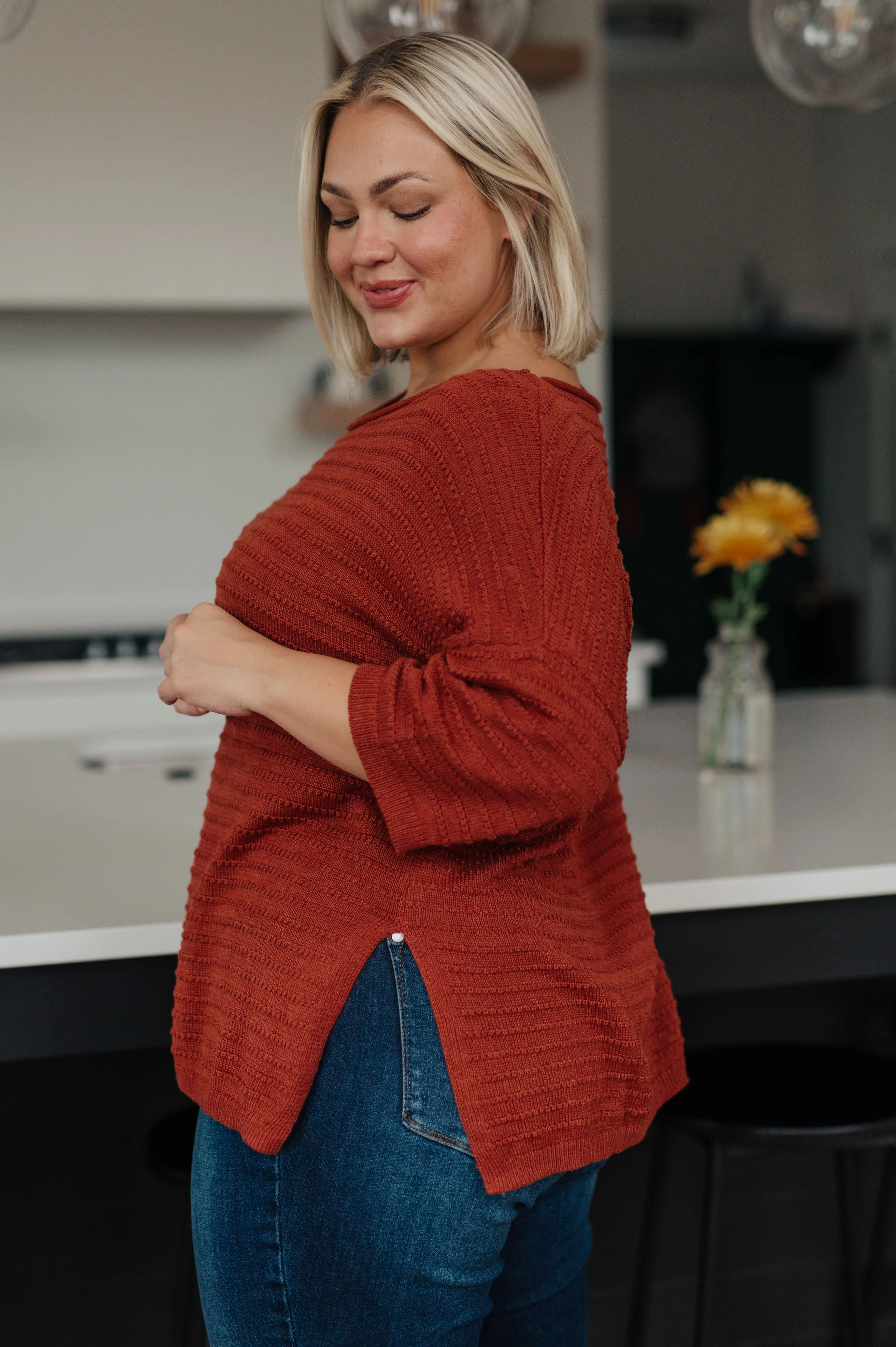 High Tide Oversize Top in Rust (Ships in 1-2 Weeks)