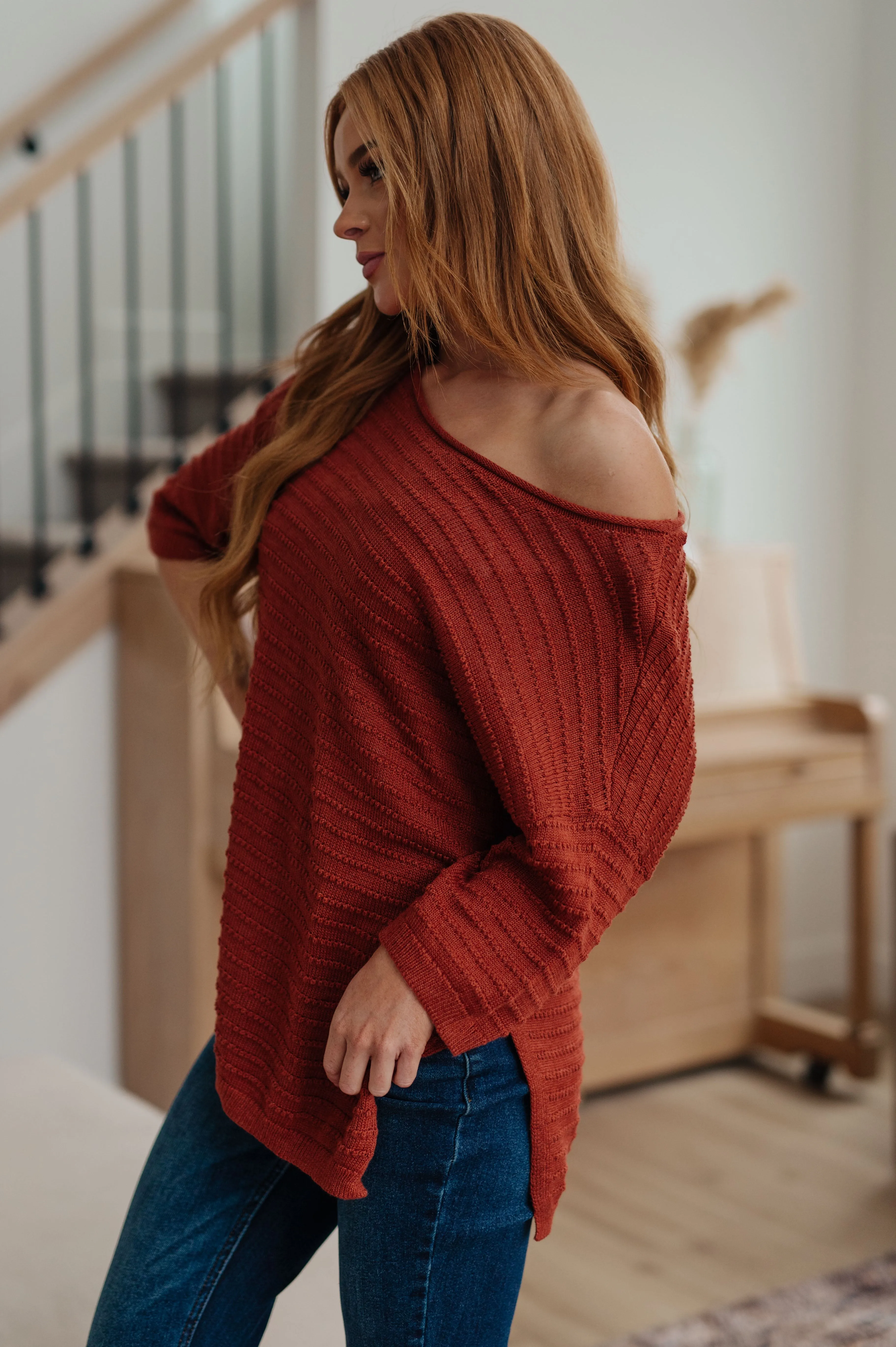 High Tide Oversize Top in Rust (Ships in 1-2 Weeks)