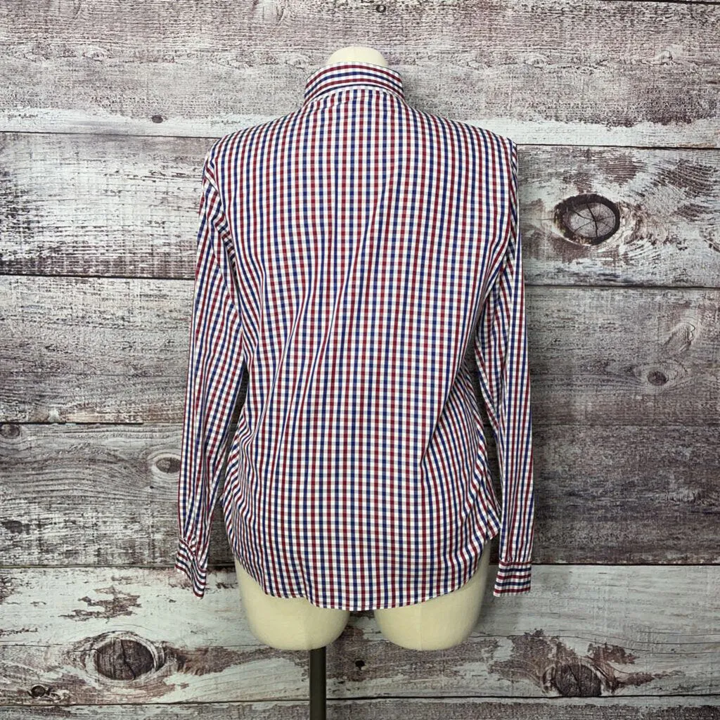 HILDITCH & KEY RED BLUE CHECKERED BUTTON UP SIZE 14 TCC