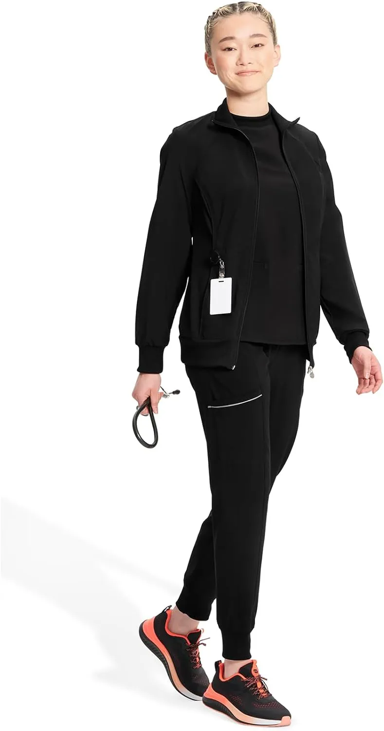 Infinity by Cherokee Zip Front Scrub Jackets for Women, 4-Way Stretch Fabric, 2391A