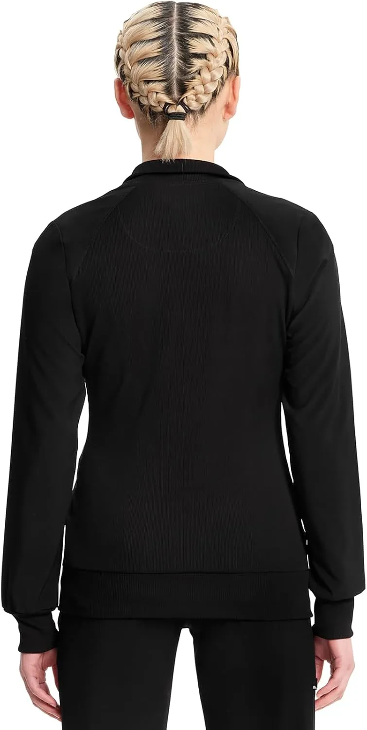Infinity by Cherokee Zip Front Scrub Jackets for Women, 4-Way Stretch Fabric, 2391A