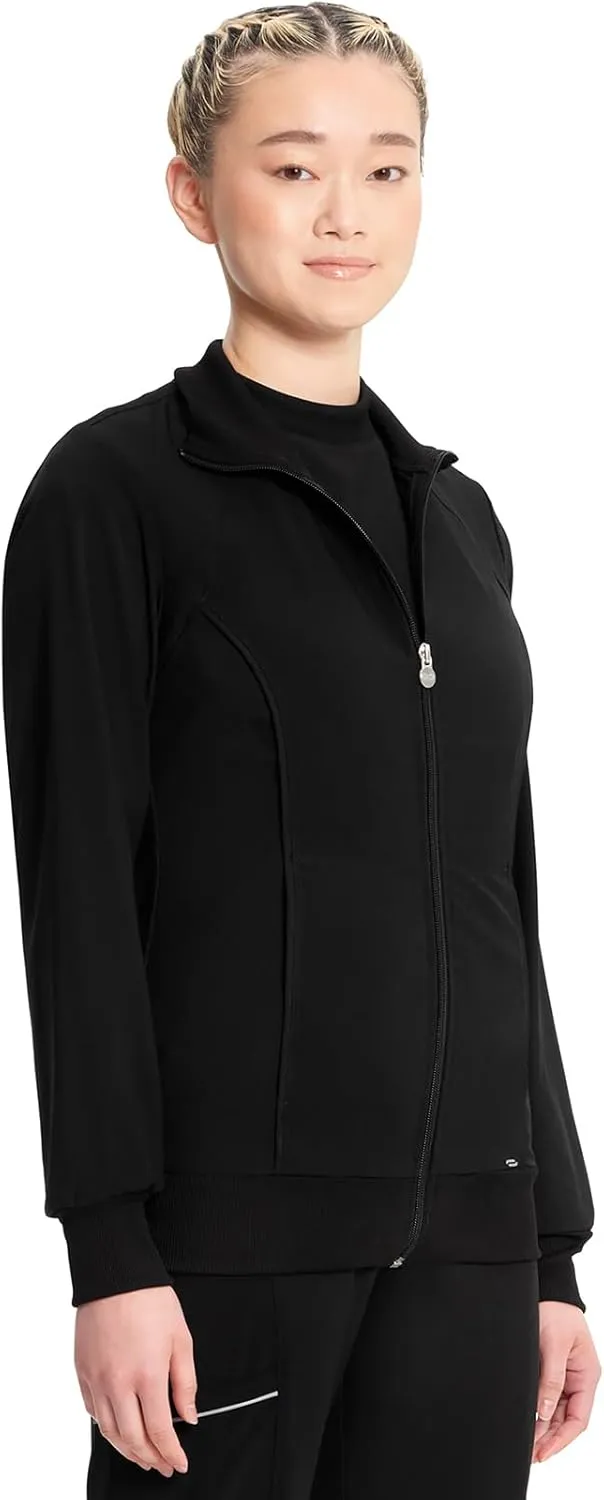 Infinity by Cherokee Zip Front Scrub Jackets for Women, 4-Way Stretch Fabric, 2391A