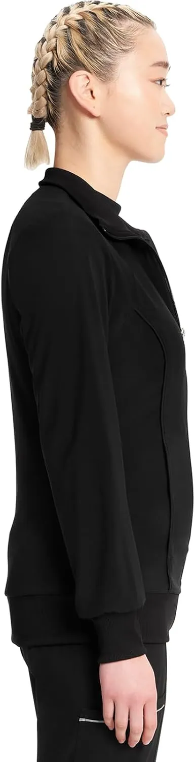 Infinity by Cherokee Zip Front Scrub Jackets for Women, 4-Way Stretch Fabric, 2391A