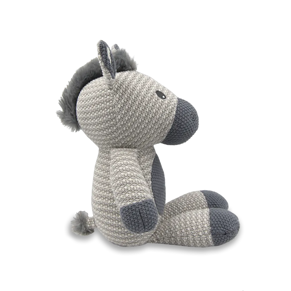 Living Textiles Knitted Soft Toy - Zac Zebra