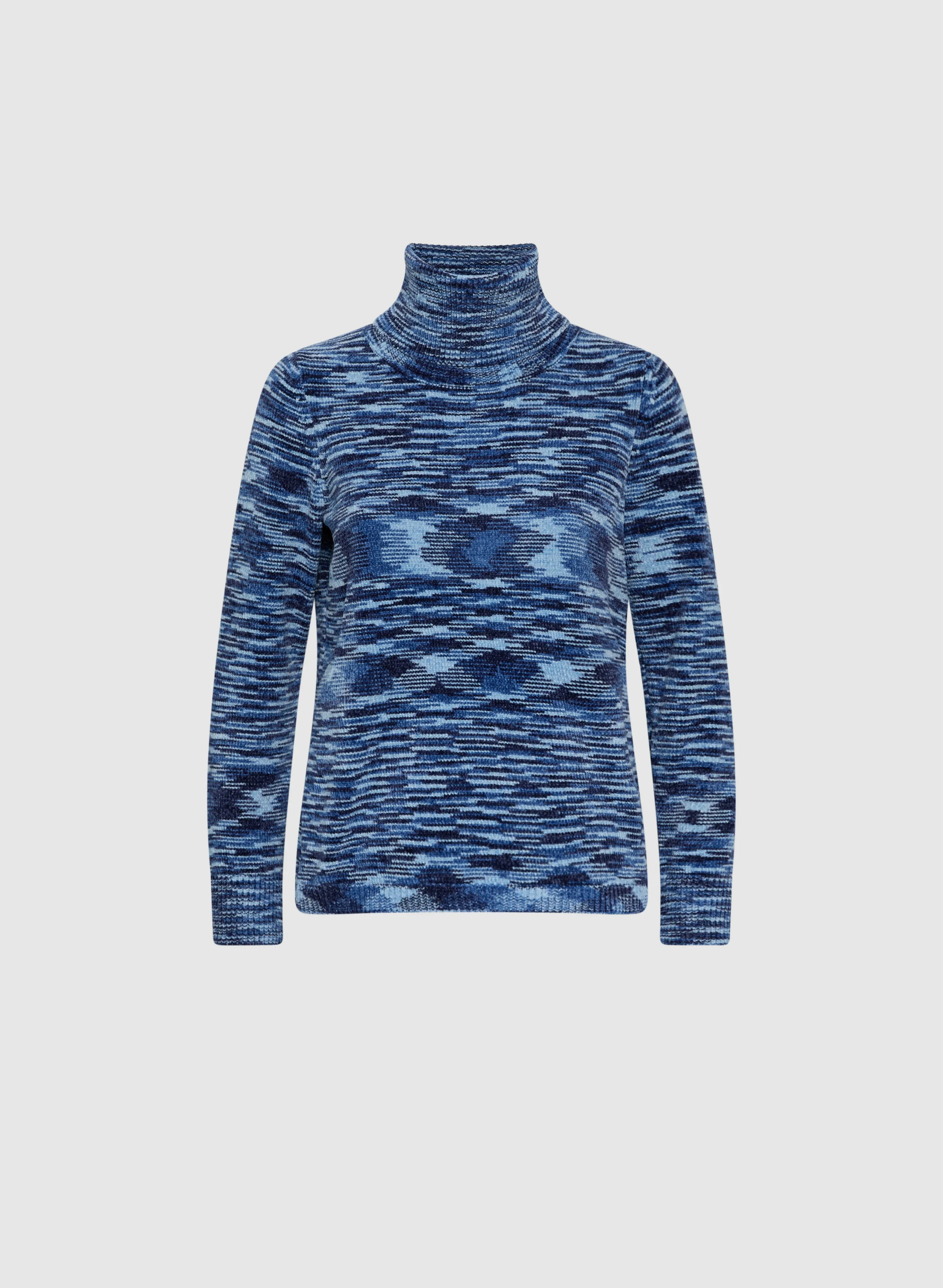 Marled Knit Cowl Neck Sweater