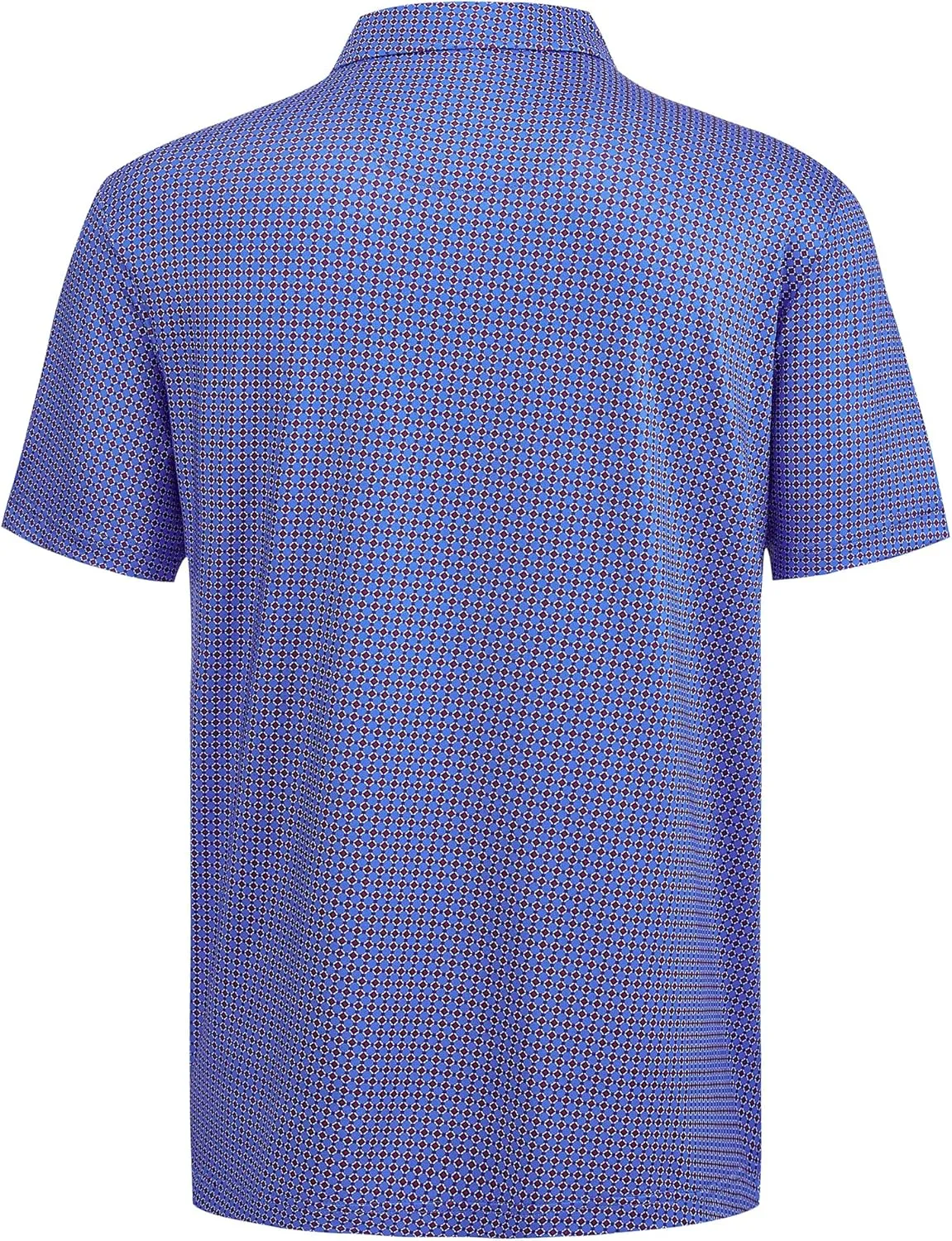 Mens Golf Shirt Moisture Wicking Dry Fit Print Performance Short Sleeve Polo Shirts for Men