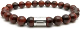 Morchic 8mm Genuine Gemstone Stretch Bracelet for Women Men Unisex, Natural Energy Crystal Stone Beads, Classic Simple Design Cuff Birthday Gift 7.5 Inch