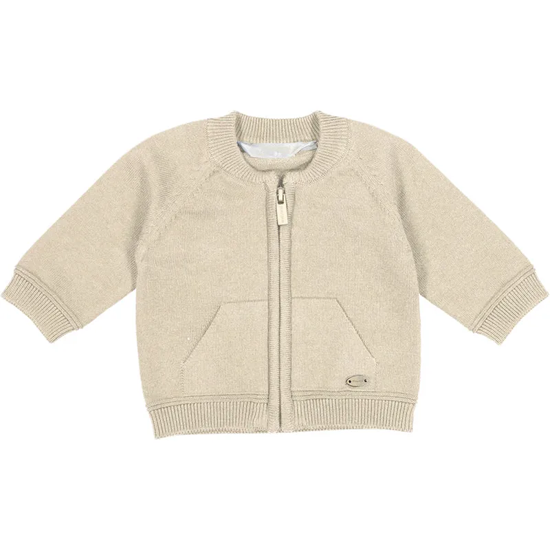 Newborn Zippered Sweater For Boys