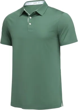PINSPARK Mens Polo Shirts Short Sleeve Moisture Wicking Dry Fit Performance Casual Collared Polo Golf Shirts for Men