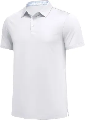 PINSPARK Mens Polo Shirts Short Sleeve Moisture Wicking Dry Fit Performance Casual Collared Polo Golf Shirts for Men