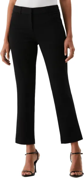 Rafaella Women's 28" Petite Stretch Ankle Pants with Slimming Waist Panel, Soft Gabardine Fabric, Straight Leg Classic Fit