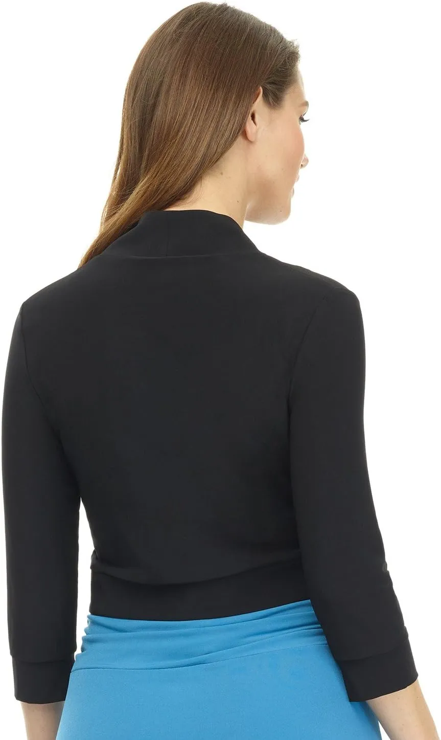 Rekucci Women's Soft Knit Rounded Hem Stretch Bolero Shrug