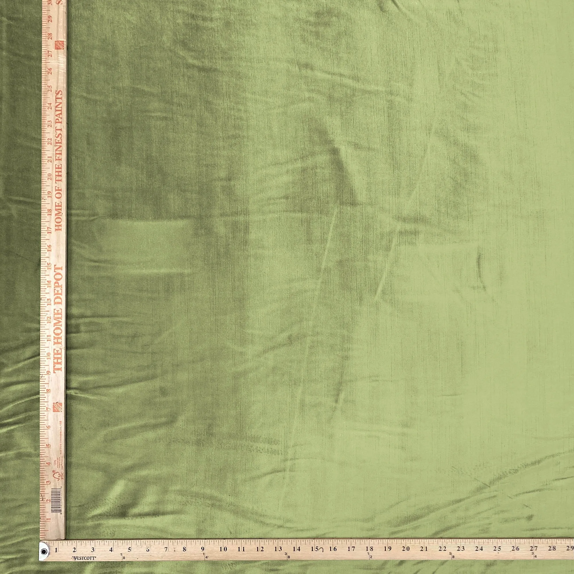 Soft Shimmering Green Luxe Velvet Fabric 54"