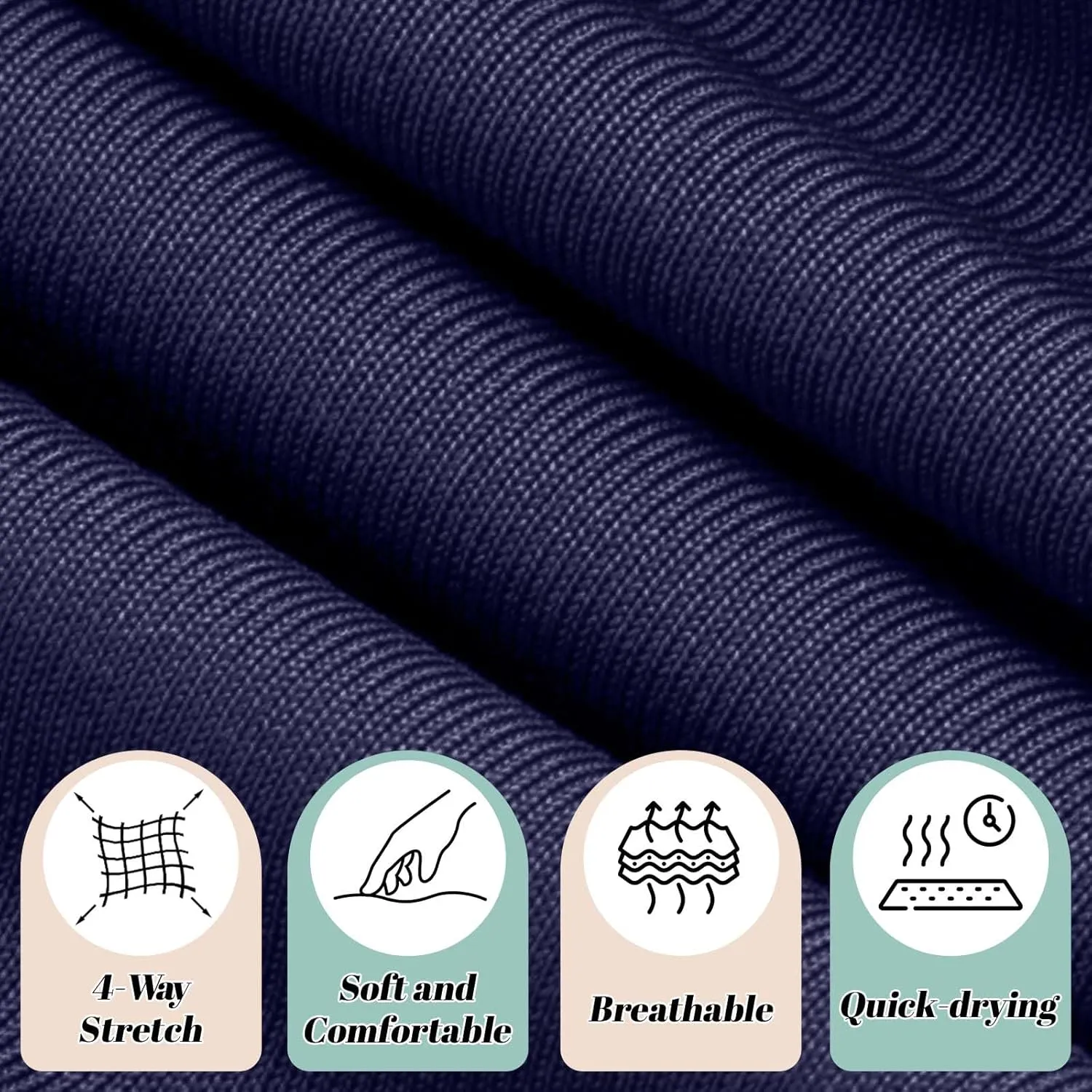 Women's Scrub Pants, Lightweight Soft Stretch Yoga Jogger with Elastic Drawstring Waistband, Mid-Rise Slim Fit Cargo Pants