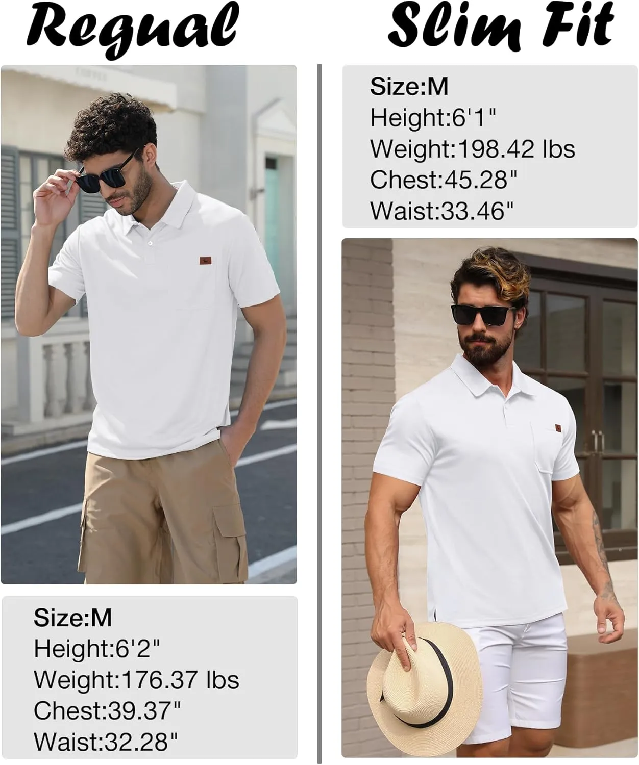 ZITY Mens Waffle Polo Shirts Casual Short Sleeve Texture Polo for Men Moisture Wicking Collared T-Shirt with Pocket